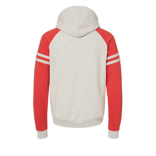 Men's Varsity Raglan Hooded Sweatshirt