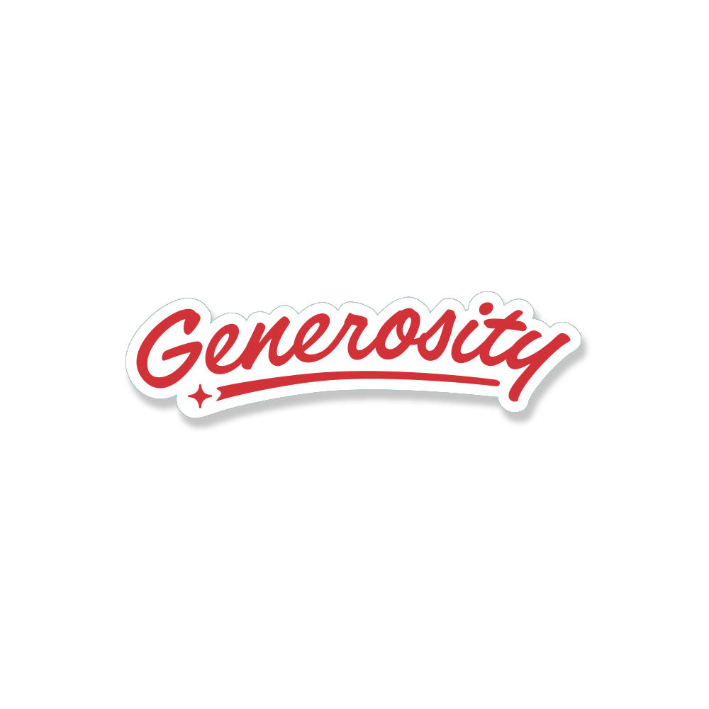 Small Decal -Generosity (Pack of 20)