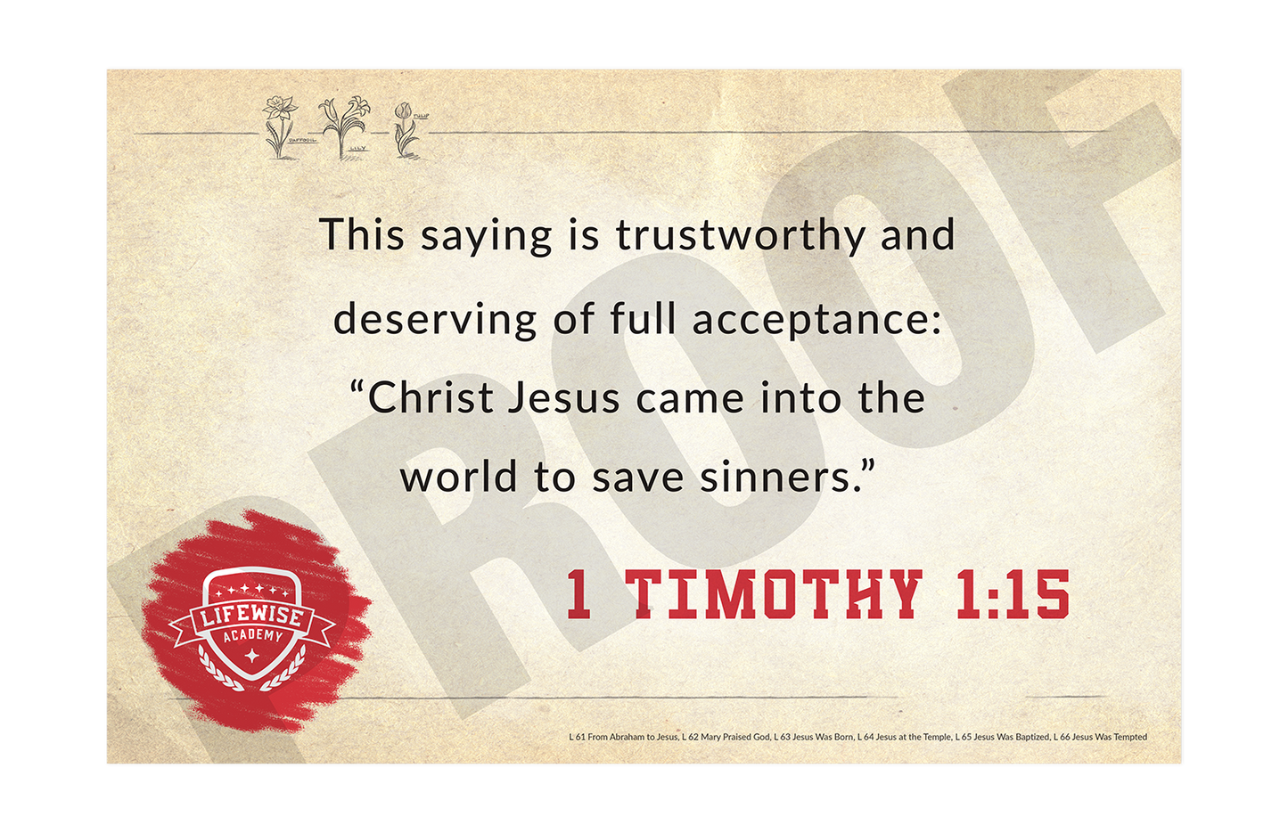 LWL 061-066 - Key Verse Laminated Posters