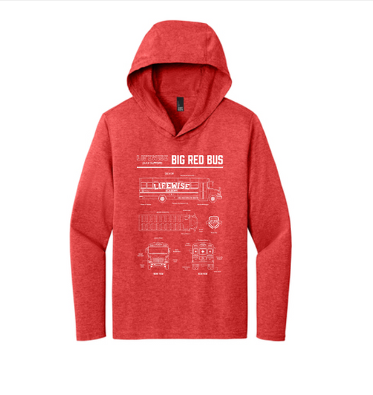 Big Red Bus Long Sleeve Hoodie