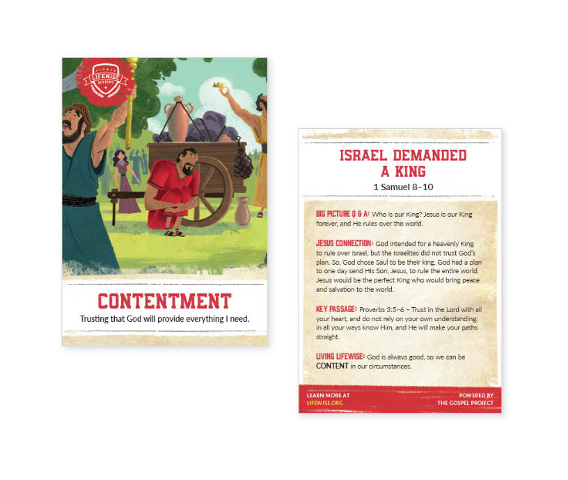 LWL 034 – Recap Card (Pack of 25) – Contentment – 1 Samuel