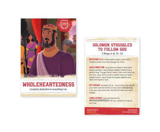 LWL 039 - Recap Card (Pack of 25) - Wholeheartedness - 1 Kings