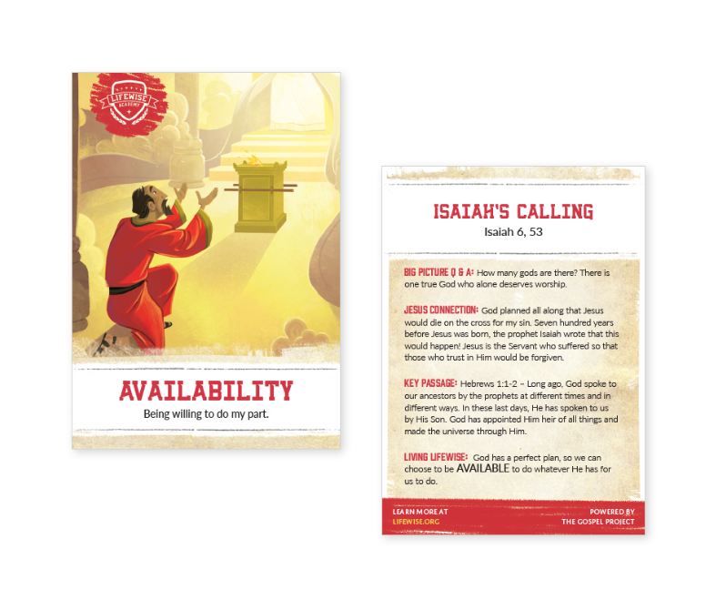 LWL 044 - Recap Card (Pack of 25) - Availability - Isaiah