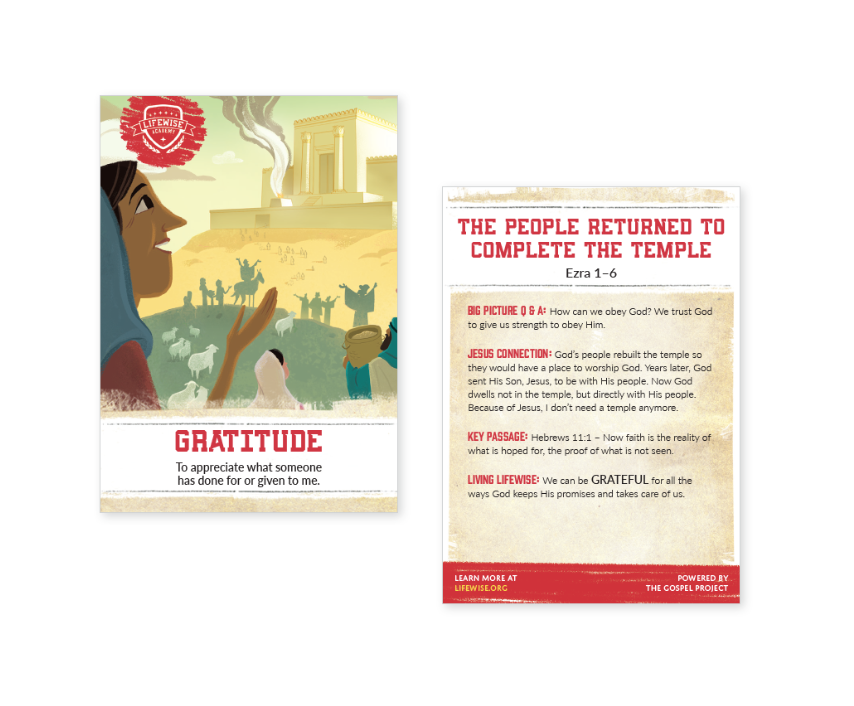 LWL 055 - Recap Card (Pack of 25) - Gratitude - Ezra