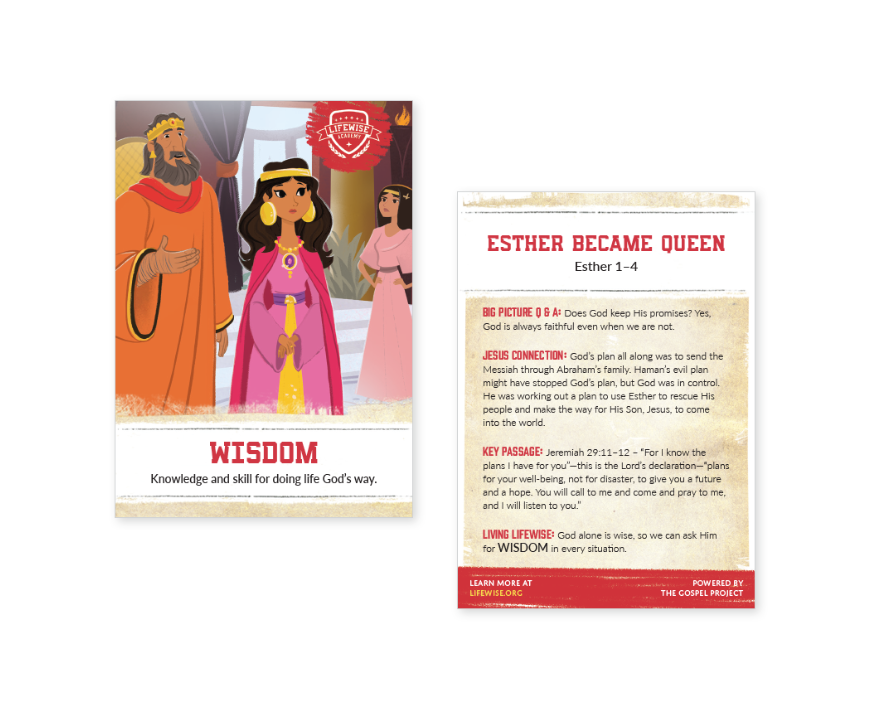 LWL 056 - Recap Card (Pack of 25) - Wisdom - Esther