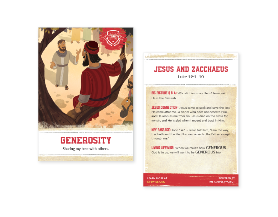 LWL 071 - Recap Card (Pack of 25) - Generosity - Luke