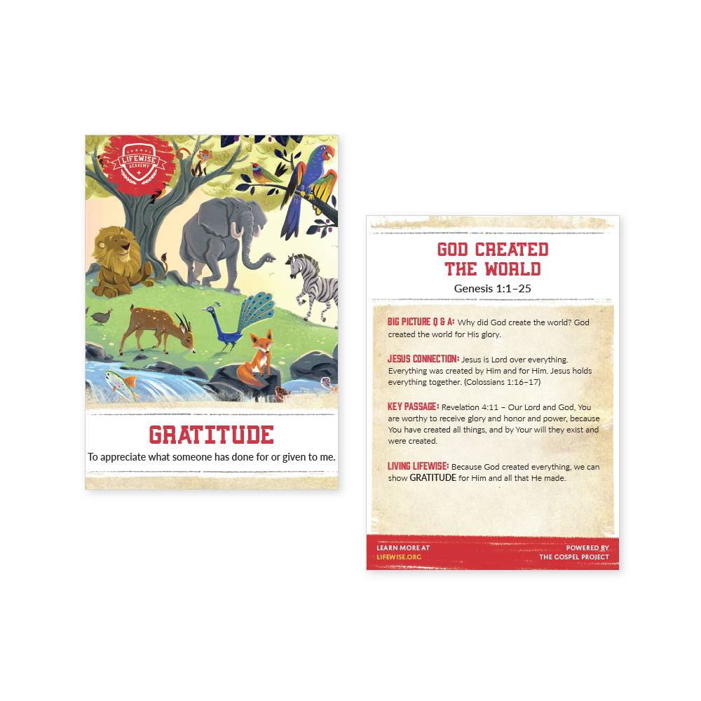 LWL 001 – Recap Card (Pack of 25) – Gratitude – Genesis