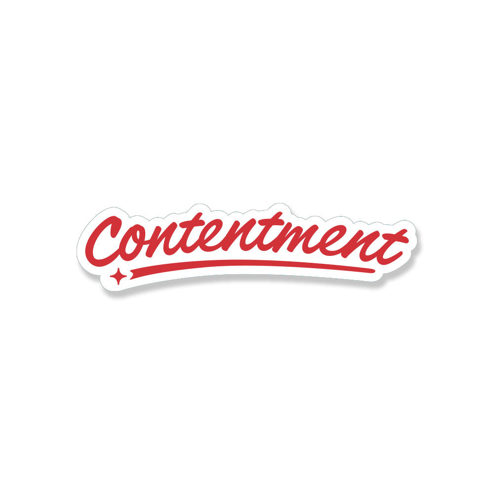Small Decal - Contentment (Pack of 20)