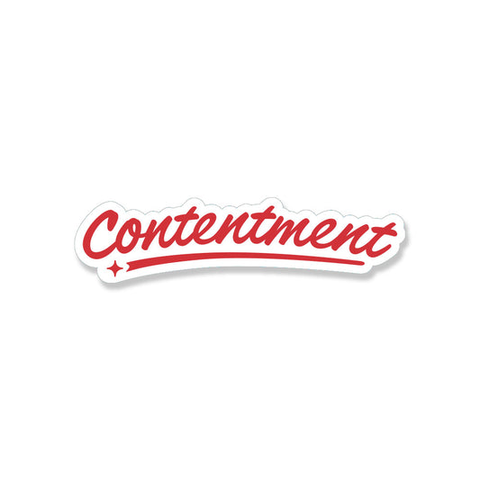 Small Decal - Contentment (Pack of 20)