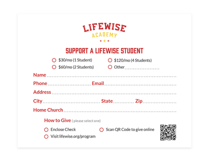 Evening of Impact Pledge Card