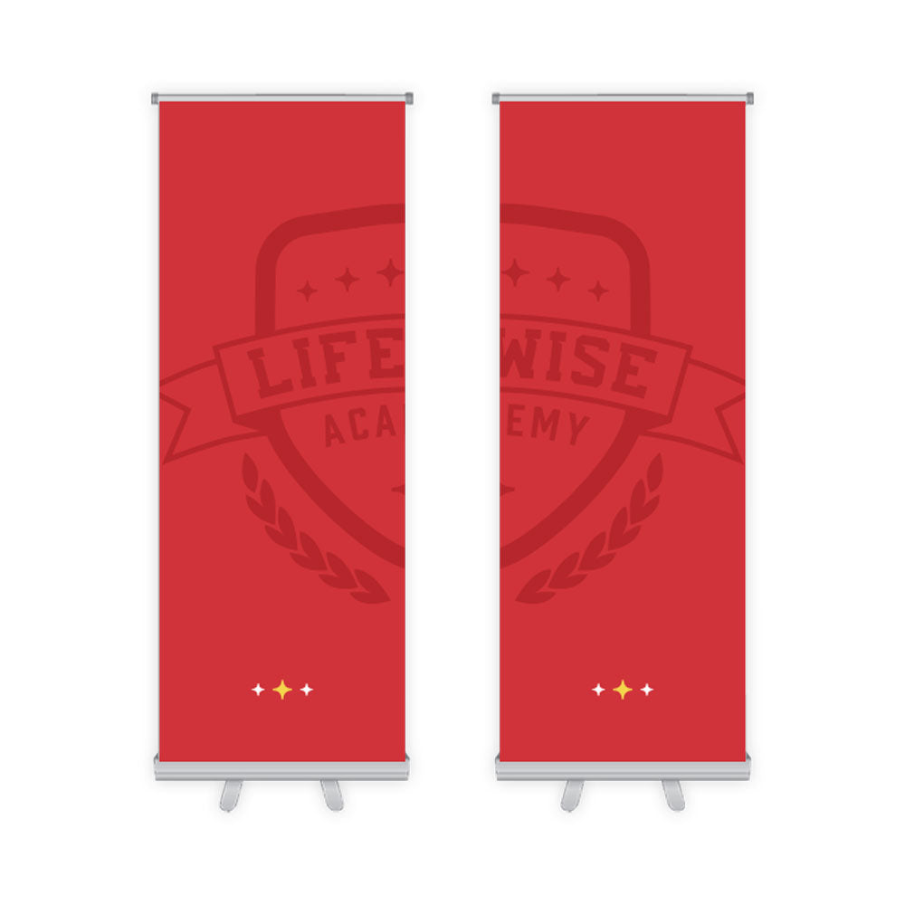 Split Shield Logo Retractable Banners (Set of two)